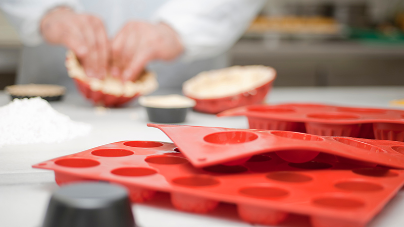 Uso seguro de los moldes de silicona para repostería